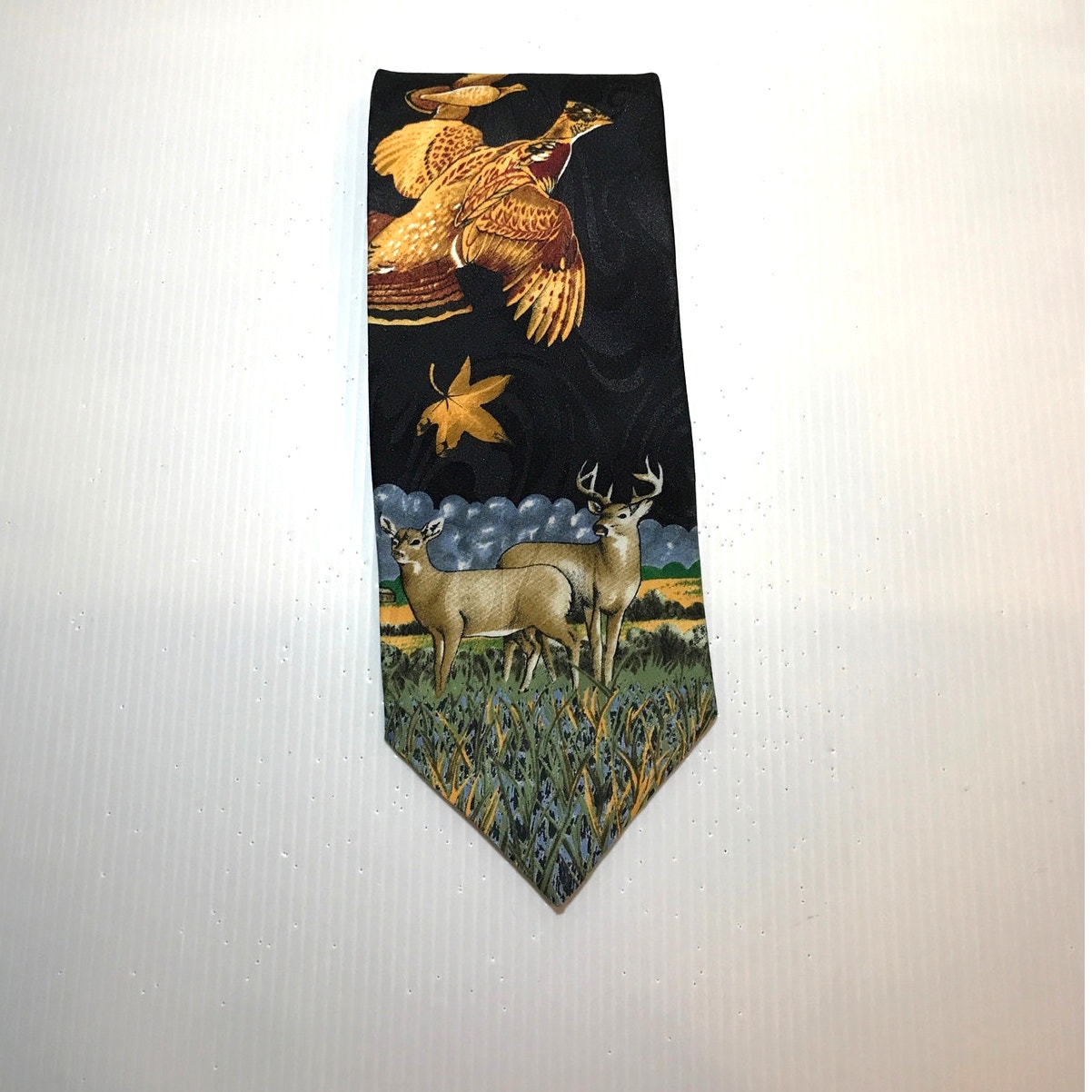 Reed St James Birds Deer Hunting Classic Wide Men Necktie
